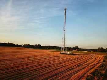 View of agricultural field against sky