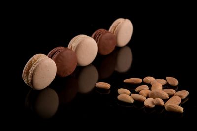 Close up of black and black background