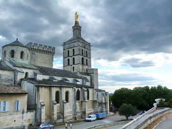 View of historic building against sky in city