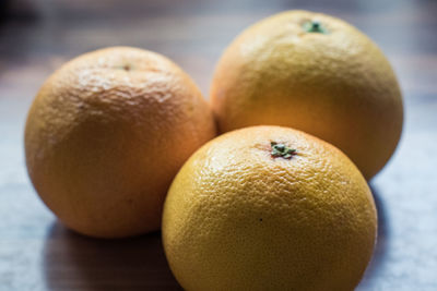 Close-up of fruits on table