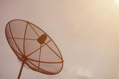 Low angle view of basketball hoop against sky