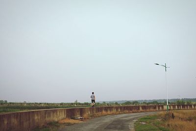 Country road along landscape