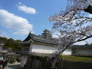 Low angle view of built structure against sky