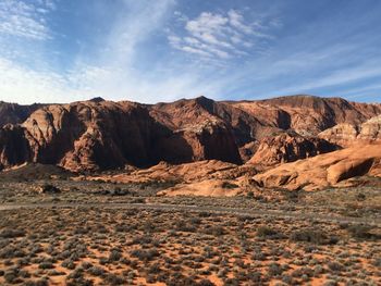 Rock formations in a desert