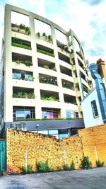 Low angle view of building against sky