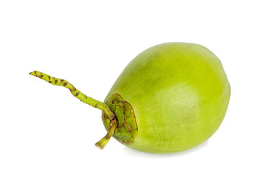 Close-up of apple against white background