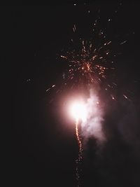 Low angle view of firework display