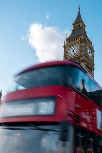 Low angle view of clock tower