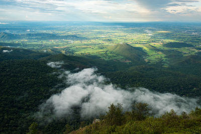 Aerial view of landscape against sky