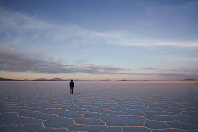 Man standing in desert