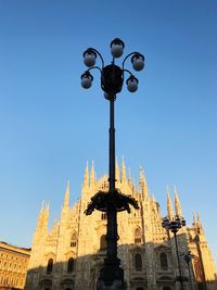 Low angle view of cathedral against clear sky