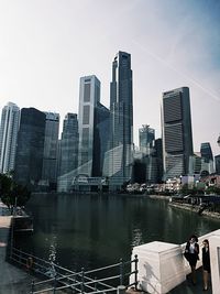 Buildings in city at waterfront