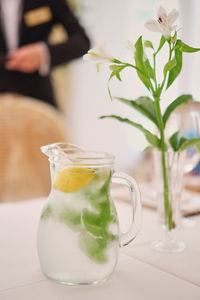 Close-up of drink on table