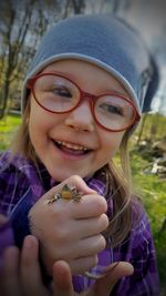 Portrait of a girl smiling