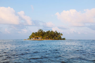 Scenic view of island against sky