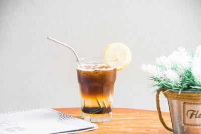 Close-up of drink on table