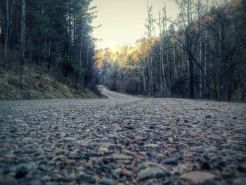 Surface level of road