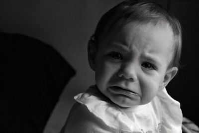 Close-up portrait of cute baby girl