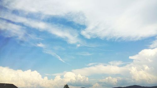 Low angle view of clouds in sky