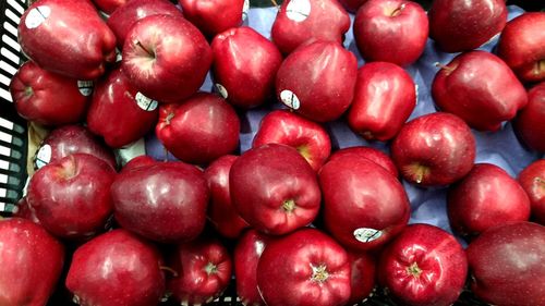 Full frame shot of apples at market