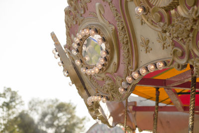 Close-up of carousel at amusement park