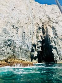 Scenic view of sea and rocks