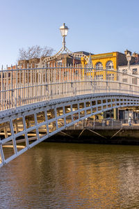 Arch bridge over river