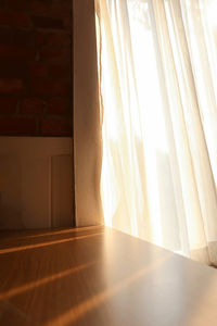 Sunlight streaming through window at home