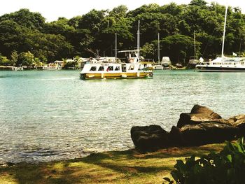 Boats in sea