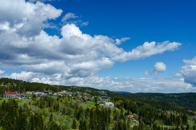 Panoramic view of townscape against sky