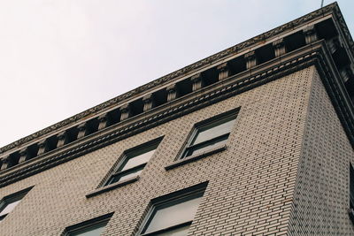 Low angle view of building against clear sky