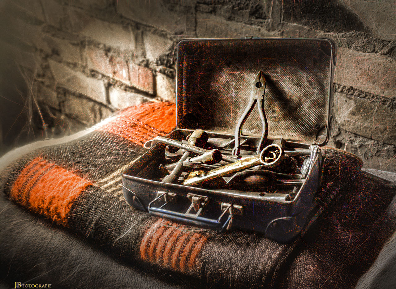 indoors, no people, textile, iron, art, still life, furniture