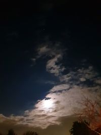 Low angle view of sky at night