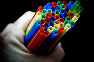 Close-up of colorful hand