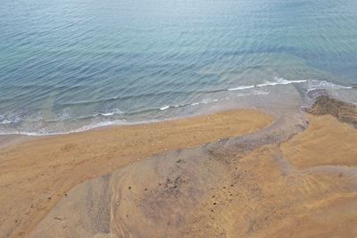 High angle view of beach