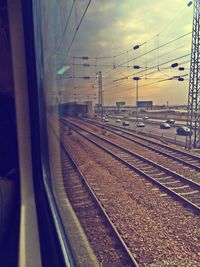 Train at railroad station platform