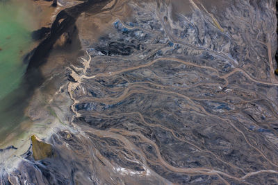 High angle view of sea shore