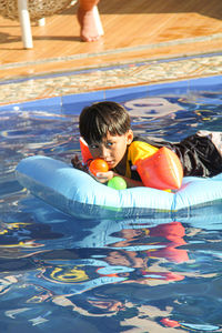 At swimming pool