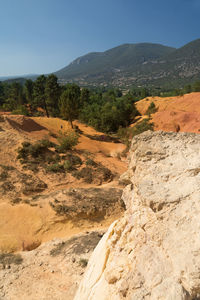 Scenic view of landscape against clear sky