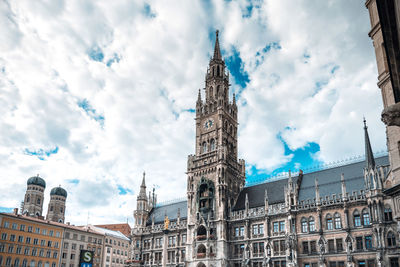 Low angle view of buildings against sky