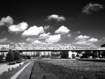 Built structure against cloudy sky