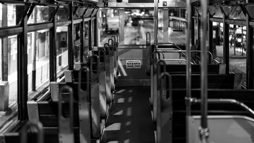 Blurred motion of train in city