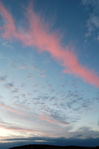 Low angle view of sky during sunset