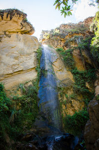 Scenic view of waterfall