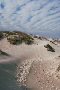 Scenic view of desert against sky