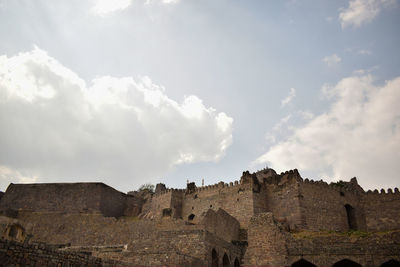 Golconda fort old historical in india area background stock photograph