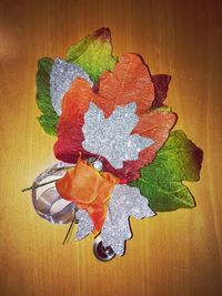 Close-up of multi colored paper