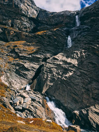 Aerial view of mountain range