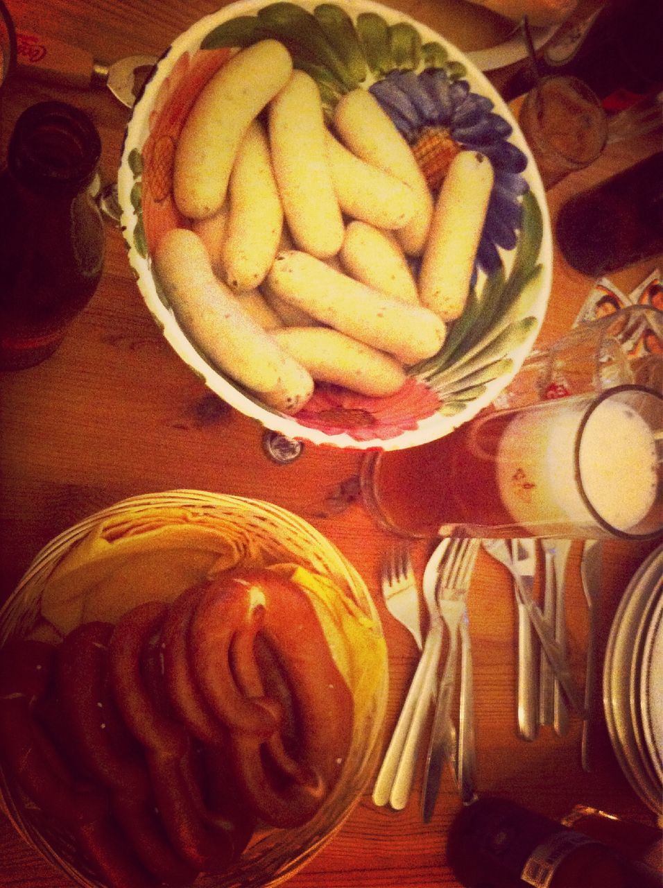 food and drink, food, indoors, freshness, table, still life, high angle view, healthy eating, ready-to-eat, plate, indulgence, bowl, fruit, bread, directly above, sweet food, no people, close-up, wood - material, serving size