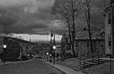 View of street at night